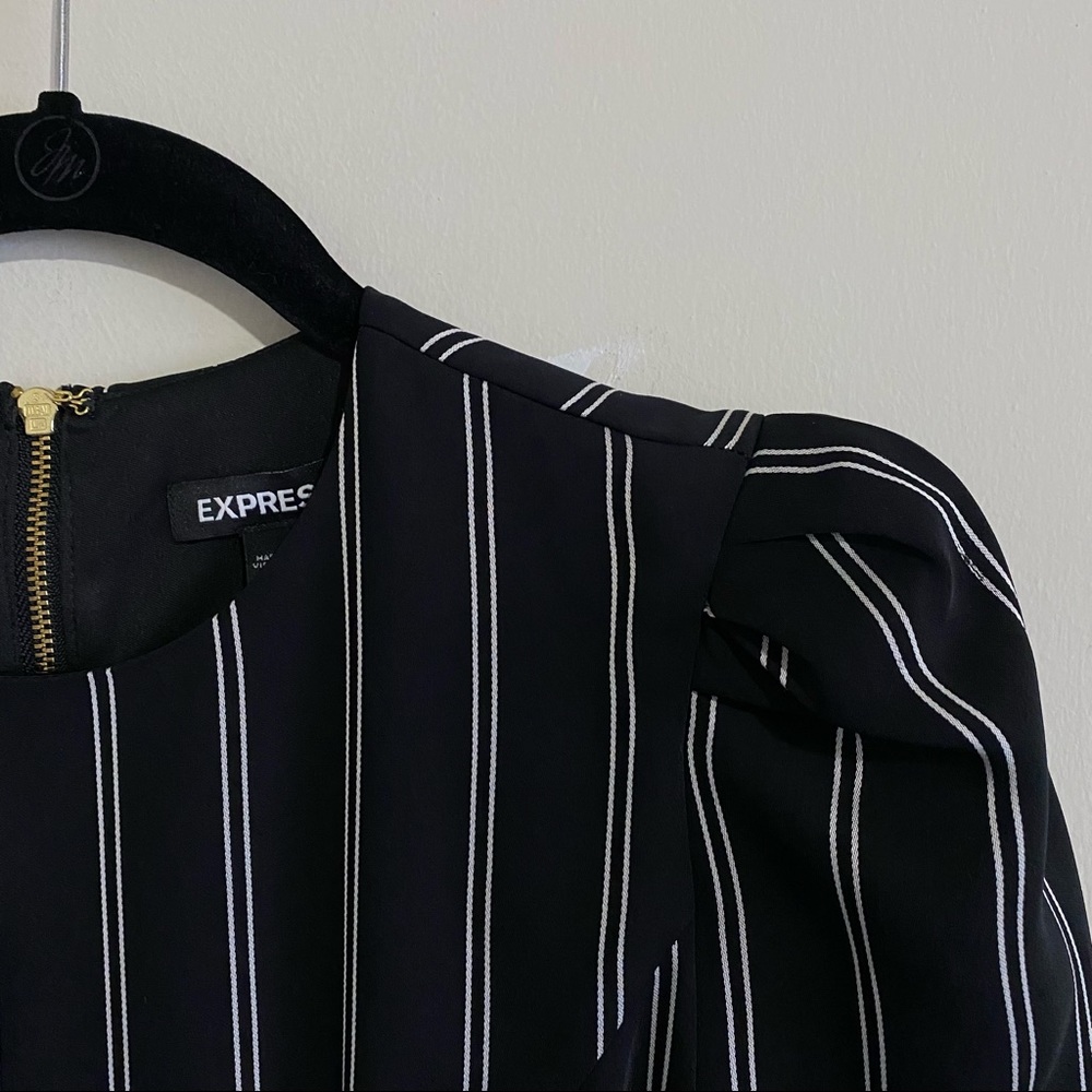 Brand new Express black/white pinstripe dress